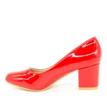 Обувки с дебел ток QZL198C Червено (C34) Mei