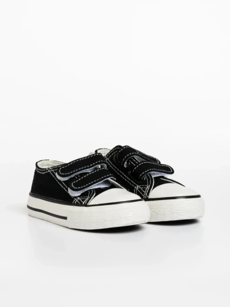 Детски кецове  черни от текстилен материал  Haku