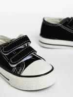 Детски кецове  черни от текстилен материал  Haku