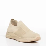 Дамски спортни обувки бежови  от текстилен материал  Rhona