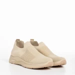 Дамски спортни обувки бежови  от текстилен материал  Rhona