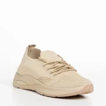 Дамски спортни обувки бежови  от текстилен материал  Ricarda