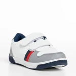 Детски спортни обувки  сиви  с бяло  от еко кожа  Buddy