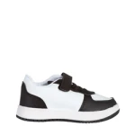 Детски спортни обувки бели с черно  от еко кожа  Ponty