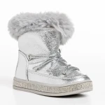 Детски чизми сребристи  от еко кожа  Sprinkles