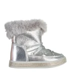 Детски чизми сребристи  от еко кожа  Sprinkles