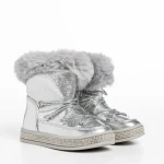 Детски чизми сребристи  от еко кожа  Sprinkles