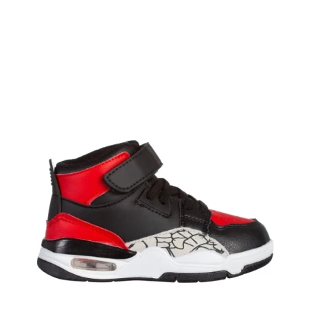 Детски спортни обувки  черни с червено от еко кожа  Jaxon