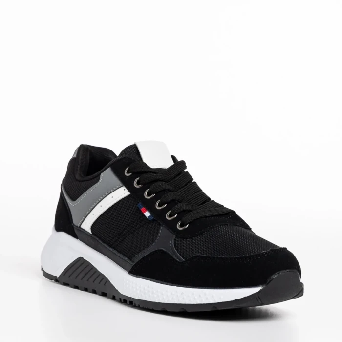 Мъжки спортни обувки   черни от текстилен материал Alvin