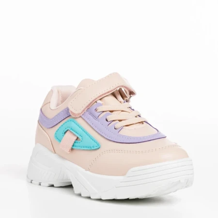 Детски спортни обувки  розови  cu mov от еко кожа  Rumaysa