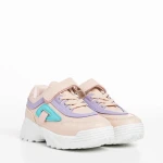 Детски спортни обувки  розови  cu mov от еко кожа  Rumaysa