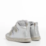 Детски чизми сребристи  от еко кожа  Taffy