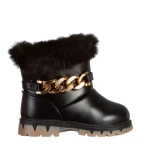 Детски чизми черни  от еко кожа  Marta