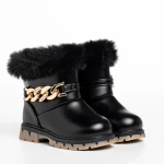 Детски чизми черни  от еко кожа  Marta