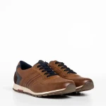 Мъжки спортни обувки  камел от еко кожа  Leonardo