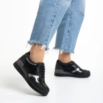 Всекидневни дамски обувки  черни от еко кожа  Kaida