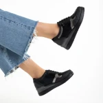 Всекидневни дамски обувки  черни от еко кожа  Kaida