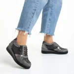 Всекидневни дамски обувки  сиви  от еко кожа  Kaida