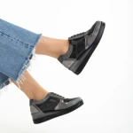 Всекидневни дамски обувки  сиви  от еко кожа  Kaida