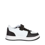 Детски спортни обувки бели с черно  от еко кожа  Ponty