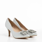 Дамски обувки  сребристи от текстилен материал  Rylie