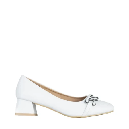 Дамски обувки  бели  от еко кожа  Braulia