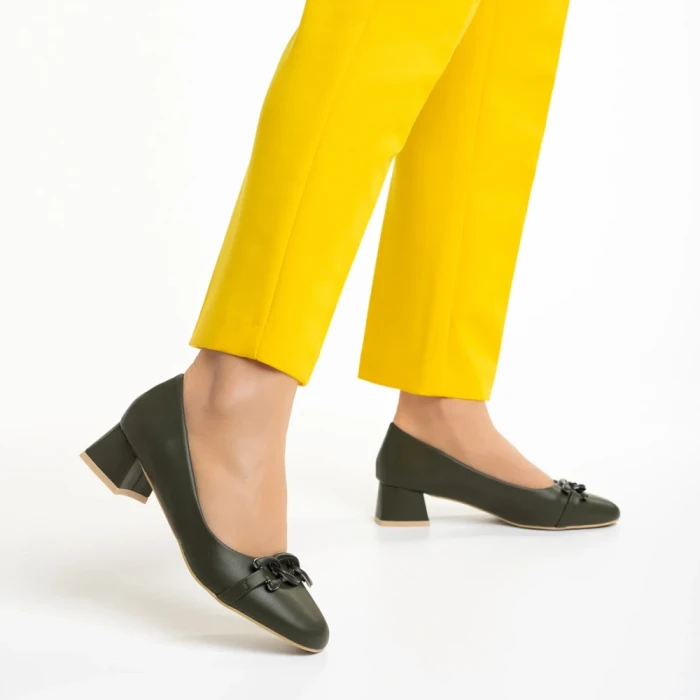 Дамски обувки  зелени  от еко кожа  Braulia