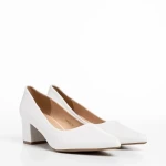 Дамски обувки  бели  от еко кожа  Kaz