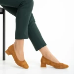 Дамски обувки  камел от текстилен материал  Briella