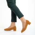 Дамски обувки  камел от текстилен материал  Briella