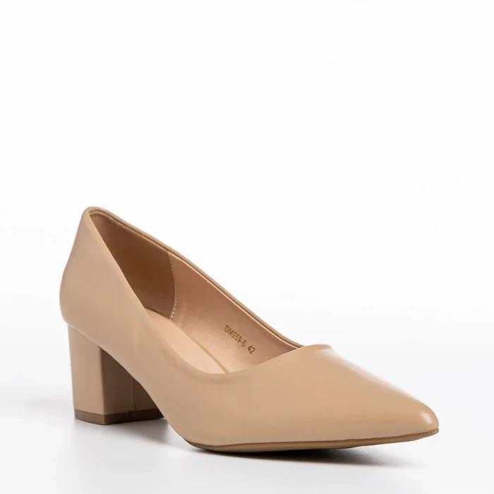 Дамски обувки  бежови  от еко кожа  Kaz