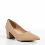 Дамски обувки  бежови  от еко кожа  Kaz