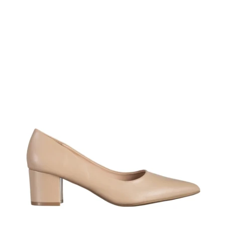 Дамски обувки  бежови  от еко кожа  Kaz