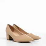 Дамски обувки  бежови  от еко кожа  Kaz