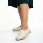 Дамски обувки  бежови от еко кожа  Cassia