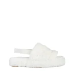 Дамски чехли бели от синтетична кожа Retal