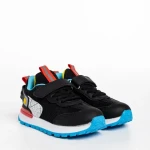 Детски спортни обувки  черни от еко кожа  и текстилен материал Carson