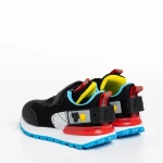 Детски спортни обувки  черни от еко кожа  и текстилен материал Carson