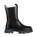 Дамски чизми  черни със синьо от еко кожа  Idalia