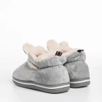 Детски чехли сиви от текстилен материал  Paco