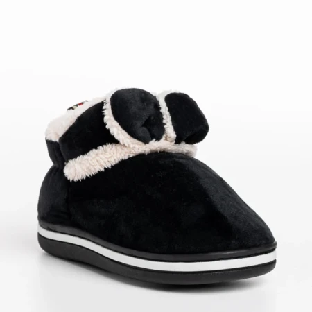 Детски чехли  черни  от текстилен материал  Paco