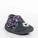 Детски чехли сиви от текстилен материал  Solina