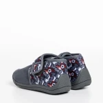 Детски чехли сиви от текстилен материал  Solina