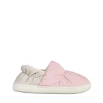 Дамски чехли  розови  от текстилен материал  Rogina