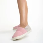 Дамски чехли  розови  от текстилен материал  Rogina