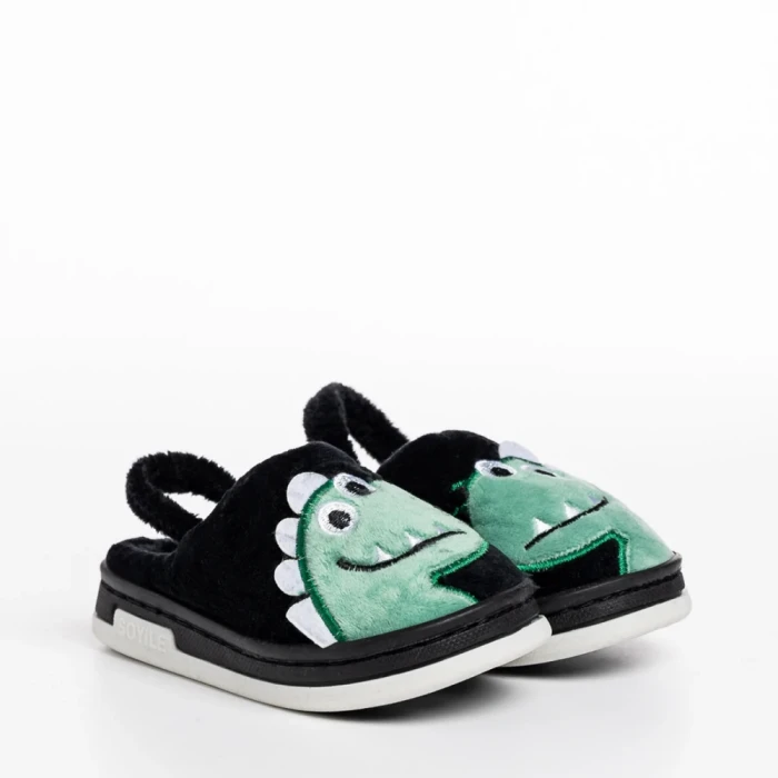 Детски чехли  черни  от текстилен материал  Vertis