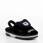 Детски чехли  черни  от текстилен материал  Ronnie