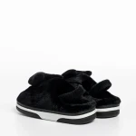 Детски чехли  черни  от текстилен материал  Ronnie