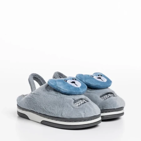 Детски чехли сиви от текстилен материал  Ronnie