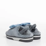 Детски чехли сиви от текстилен материал  Ronnie